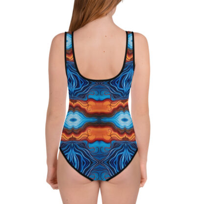 CAVIS Reborn Pattern Swimsuit - Colorful Youth Swimwear - Back