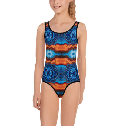 CAVIS Reborn Pattern Swimsuit - Colorful Kid's Girl's Swimwear - Front