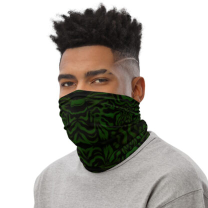 CAVIS Wunderpuss Gaiter Green Black Alternative Face Mask - Men's - Left