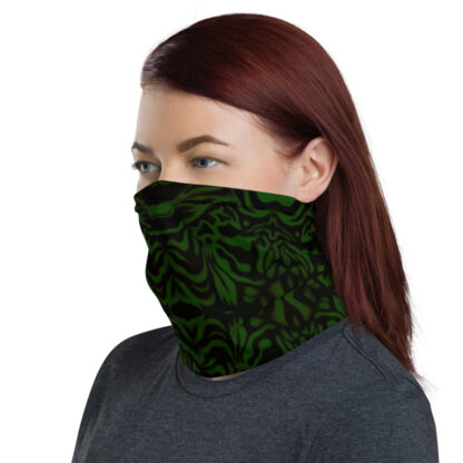 CAVIS Wunderpuss Gaiter Green Black Alternative Face Mask - Women's - Left