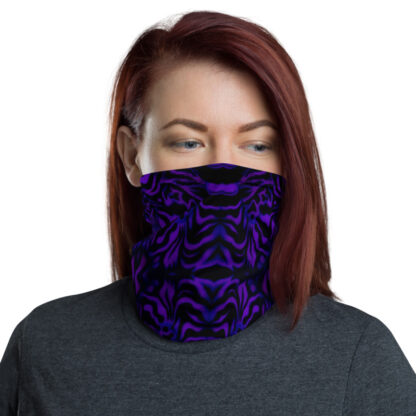 CAVIS Wunderpuss Gaiter Purple Black Alternative Face Mask - Women's - Front