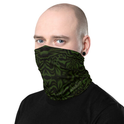 CAVIS Wunderpuss Gaiter Green Black Alternative Face Mask - Men's - Left2