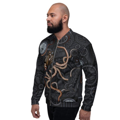 CAVIS Steampunk Octopus Gears All Over Print Sweatshirt Jacket