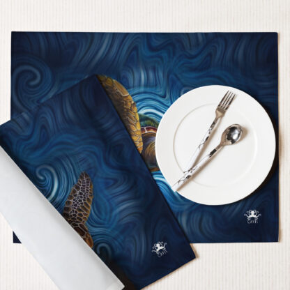 CAVIS Sea Turtle Placemat Set, Nautical Decorative Fabric Mat Place Setting - Image 5