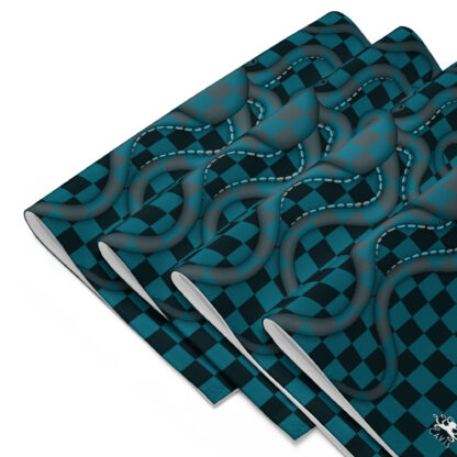 CAVIS Checkered Camouflage Octopus Placemat Set, Alternative 80's Fabric Mat Place Setting - Image 9