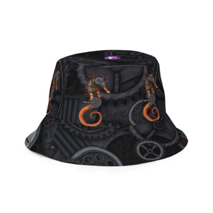 CAVIS Steampunk Octopus & Seahorse Unisex Reversible Bucket Hat, Alternative Cosplay Cap - Image 25