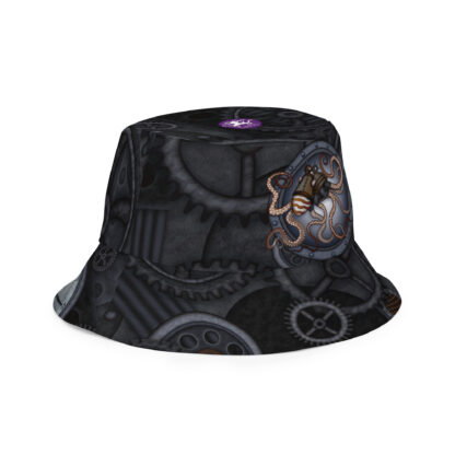 CAVIS Steampunk Octopus & Seahorse Unisex Reversible Bucket Hat, Alternative Cosplay Cap - Image 20