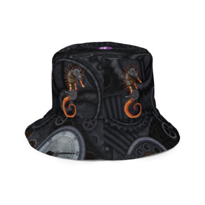 CAVIS Steampunk Octopus & Seahorse Unisex Reversible Bucket Hat, Alternative Cosplay Cap - Image 26