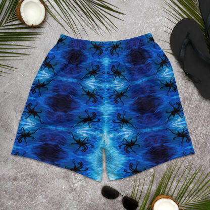 CAVIS Blue Ocean Octopus Men's Athletic Long Shorts, Unique Underwater Sea Life Shorts - Image 6