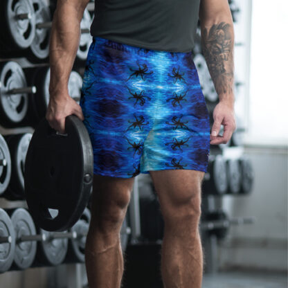 CAVIS Blue Ocean Octopus Men's Athletic Long Shorts, Unique Underwater Sea Life Shorts - Image 8