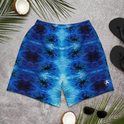 CAVIS Blue Ocean Octopus Men's Athletic Long Shorts, Unique Underwater Sea Life Shorts - Image 9