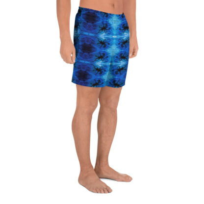 CAVIS Blue Ocean Octopus Men's Athletic Long Shorts, Unique Underwater Sea Life Shorts - Image 10