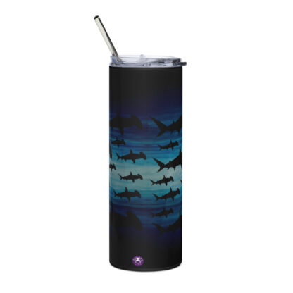 CAVIS Hammerhead Shark Stainless Steel Tumbler, Artistic Sea Life Tumbler - Image 6