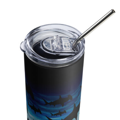 CAVIS Hammerhead Shark Stainless Steel Tumbler, Artistic Sea Life Tumbler - Image 4