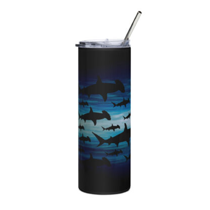 CAVIS Hammerhead Shark Stainless Steel Tumbler, Artistic Sea Life Tumbler - Image 8