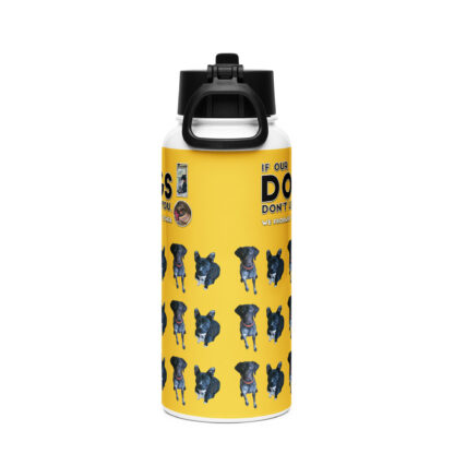 Dogs Don't Like You Stainless steel water bottle with a straw lid - Image 3