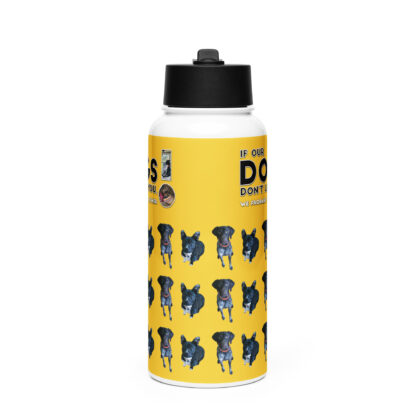 Dogs Don't Like You Stainless steel water bottle with a straw lid - Image 2