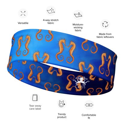 CAVIS Seahorse Pattern Headband, Nautical Love - Image 8