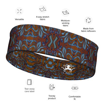 CAVIS Wunderpus Headband, Orange Blue Alternative Hair Accessary - Image 2