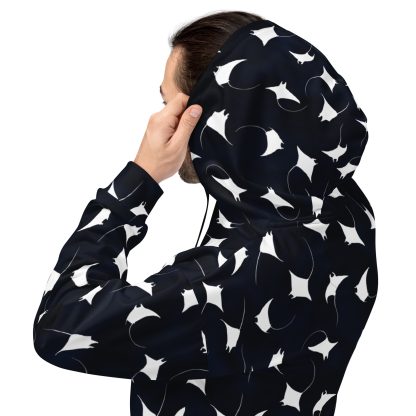 CAVIS Mobula Ray Unisex Hoodie, Alternative Devil Rays Goth Fashion Hooded Sweatshirt - Image 6
