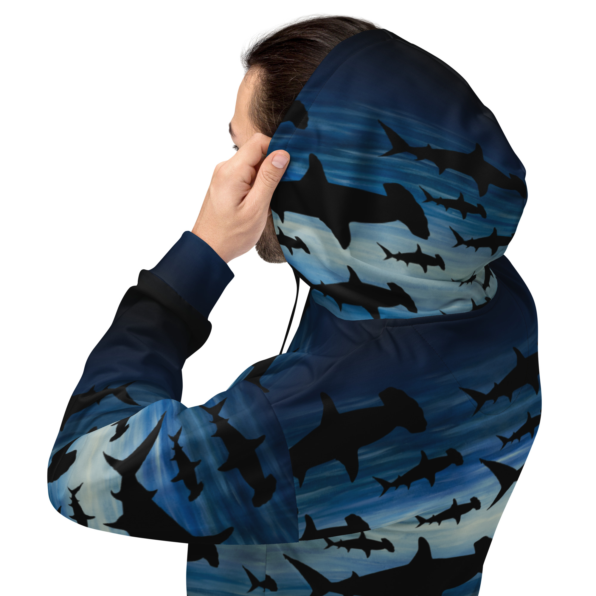 CAVIS Shark Pattern Hammerhead Unisex Hoodie - Image 9
