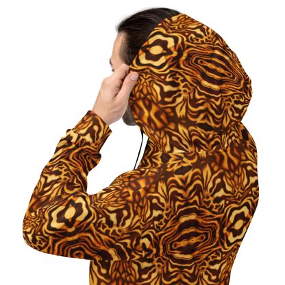 CAVIS Wunderpus Unisex Hoodie, Yellow Orange Octopus Pattern Hooded Sweatshirt - Image 10