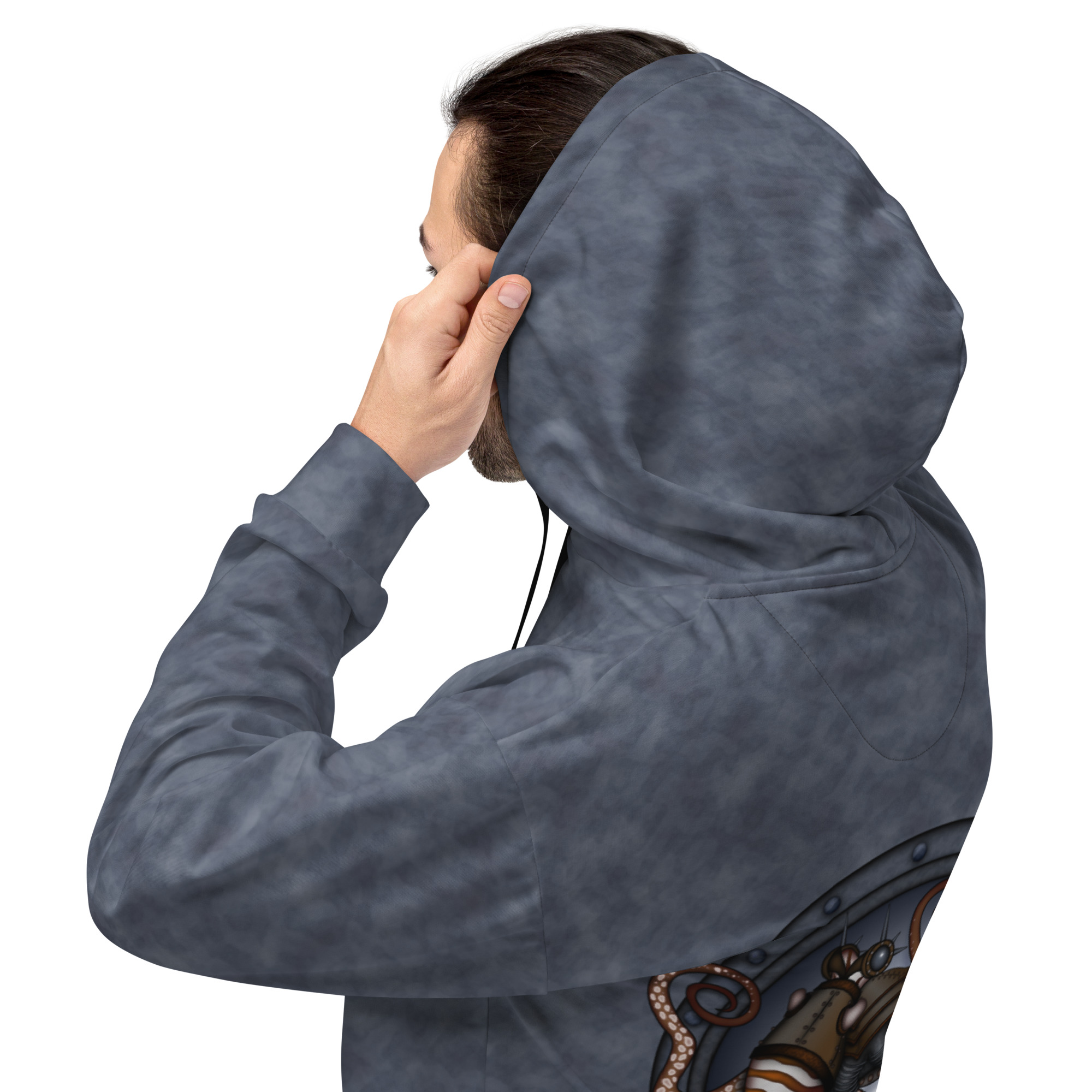 CAVIS a Steampunk Octopus Unisex Hoodie, Alternative Pullover Hooded Sweatshirt - Image 27