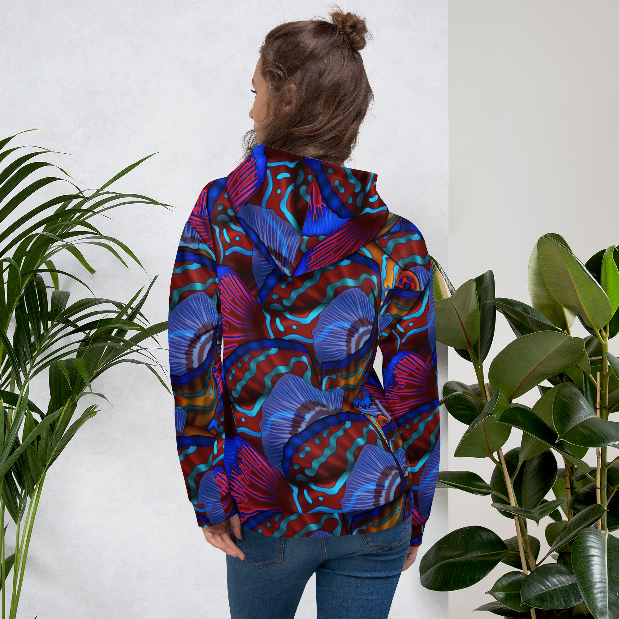 Cavis Mandarinfish Pattern Unisex Hoodie - Image 3