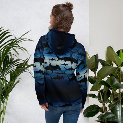 CAVIS Shark Pattern Hammerhead Unisex Hoodie - Image 5