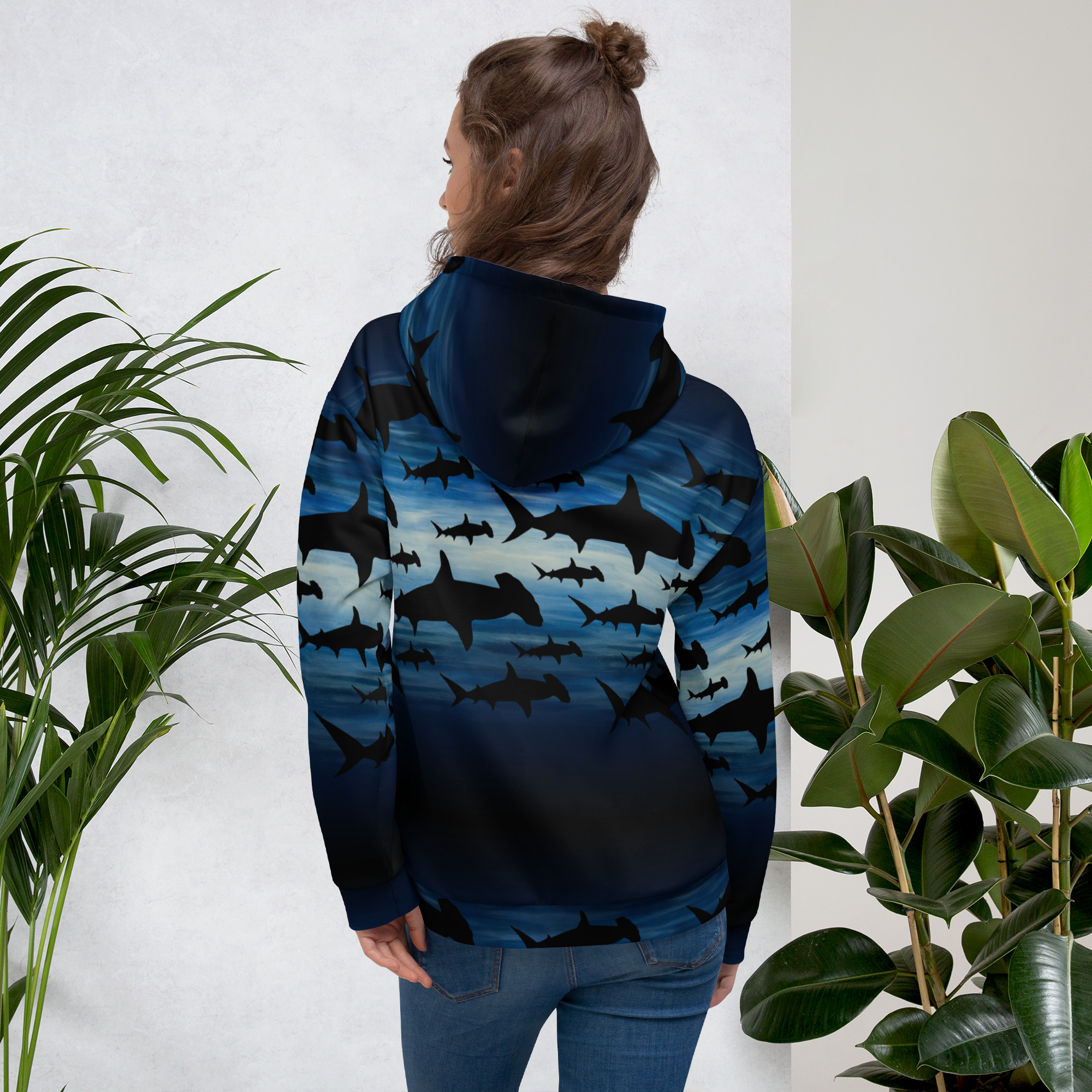 CAVIS Shark Pattern Hammerhead Unisex Hoodie - Image 5