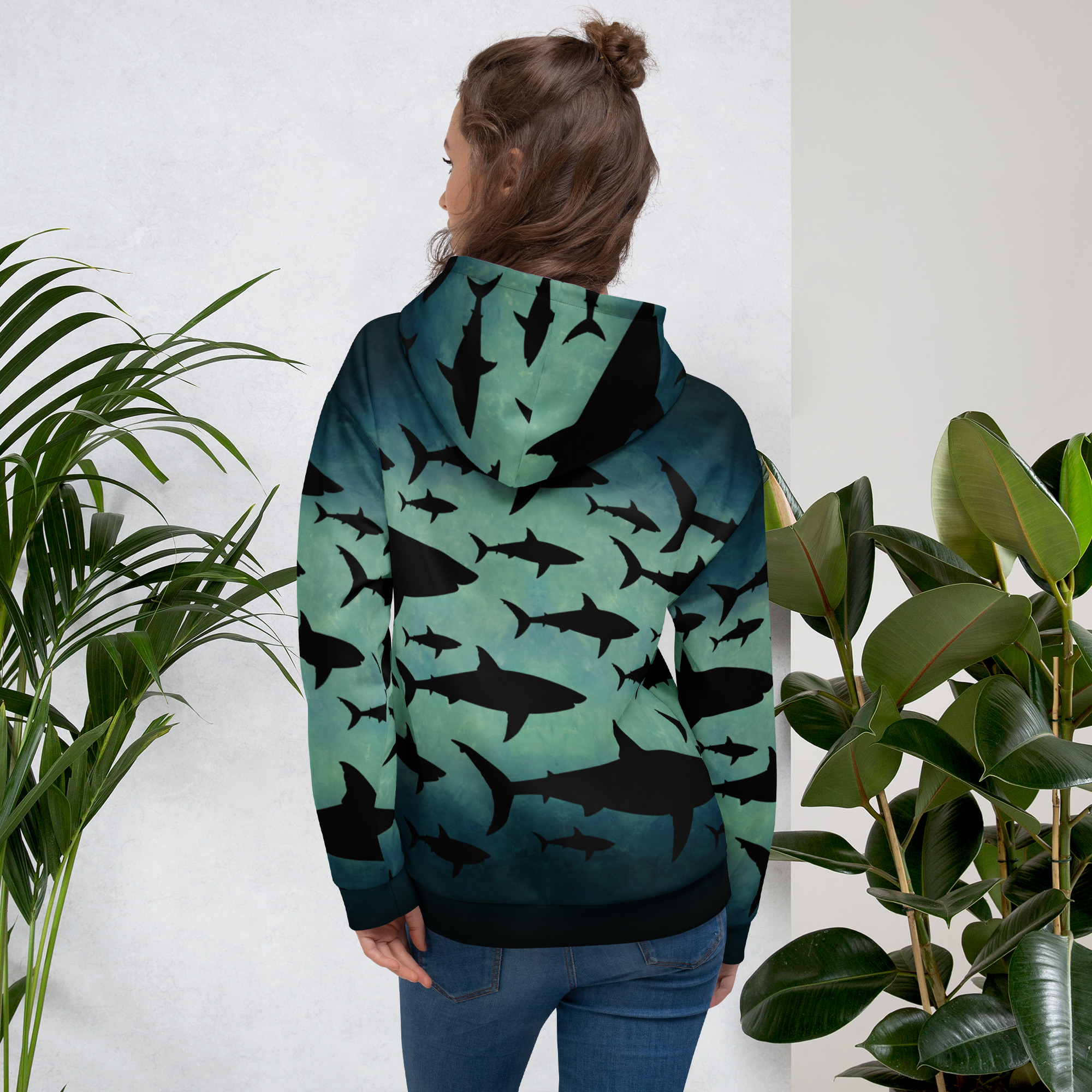 CAVIS Shark Pattern Unisex Hoodie - Image 6