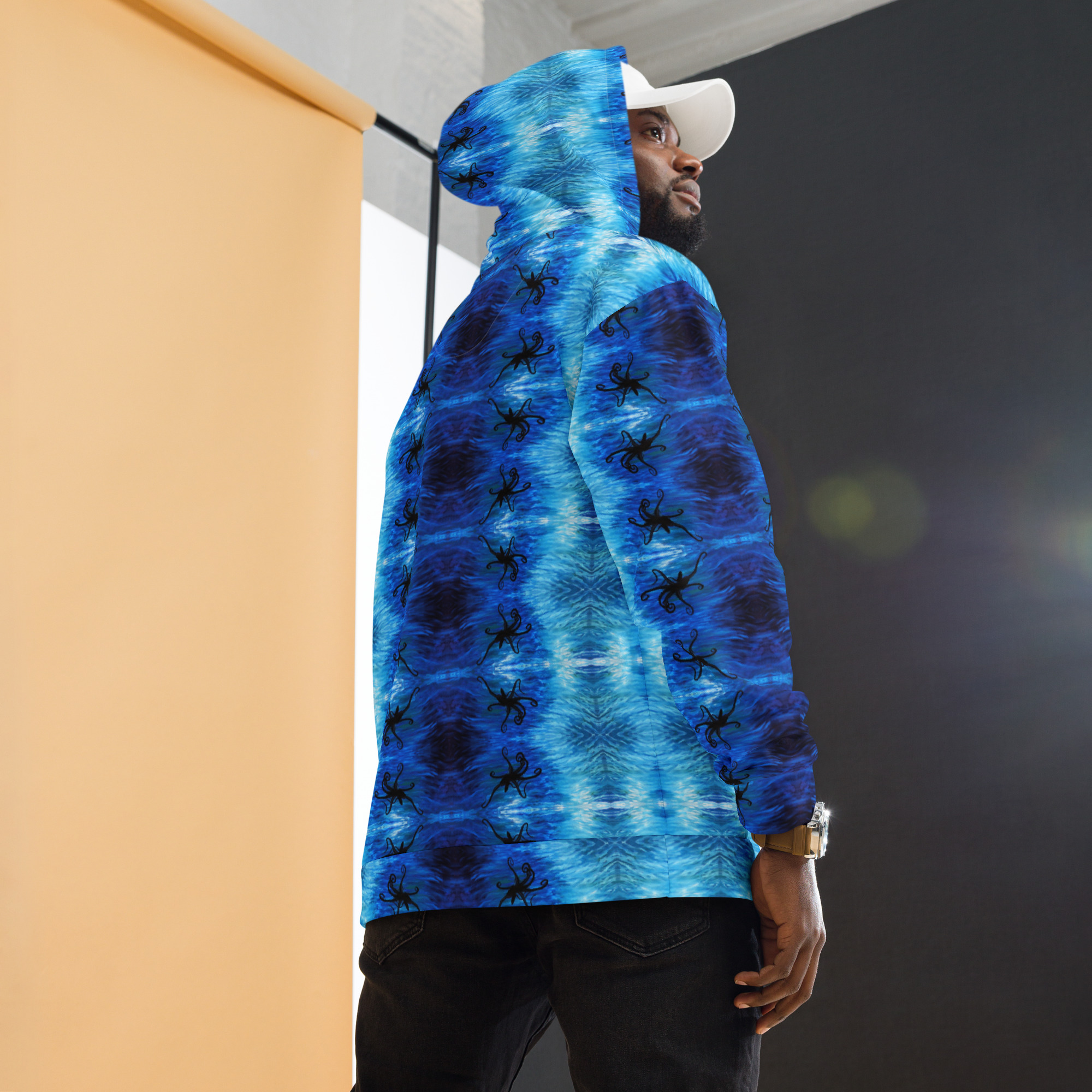 CAVIS Blue Ocean Octopus Unisex Hoodie - Image 5