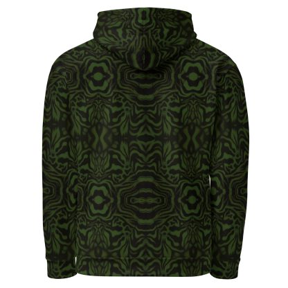CAVIS Wunderpus Unisex Hoodie, Green Black Octopus Pattern Hooded Sweatshirt - Image 11