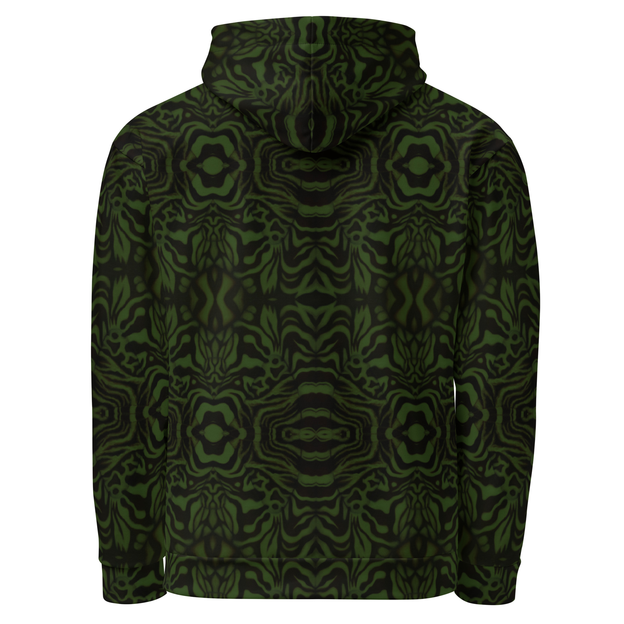 CAVIS Wunderpus Unisex Hoodie, Green Black Octopus Pattern Hooded Sweatshirt - Image 11