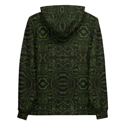 CAVIS Wunderpus Unisex Hoodie, Green Black Octopus Pattern Hooded Sweatshirt - Image 14