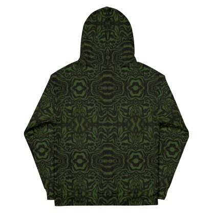 CAVIS Wunderpus Unisex Hoodie, Green Black Octopus Pattern Hooded Sweatshirt - Image 21