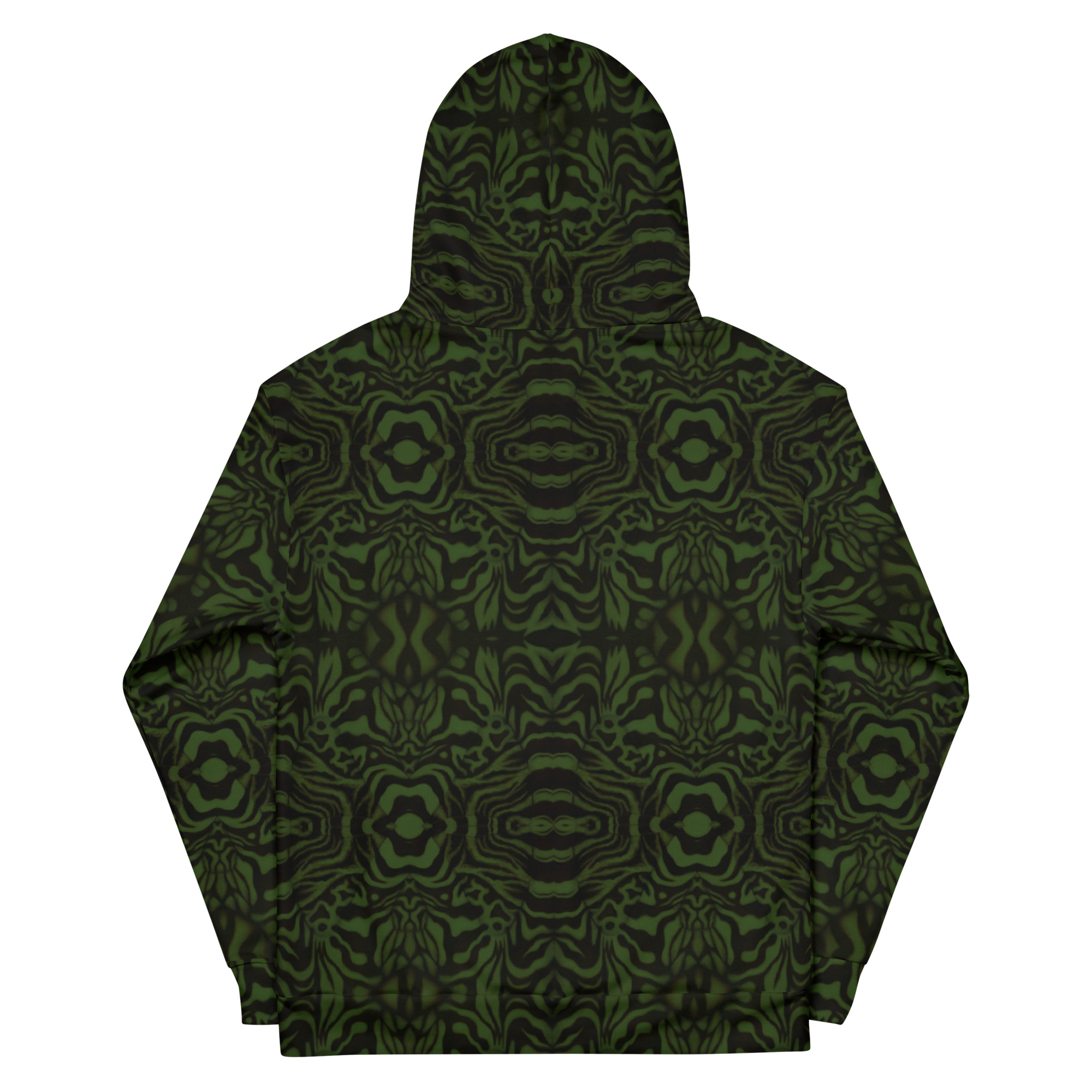CAVIS Wunderpus Unisex Hoodie, Green Black Octopus Pattern Hooded Sweatshirt - Image 21