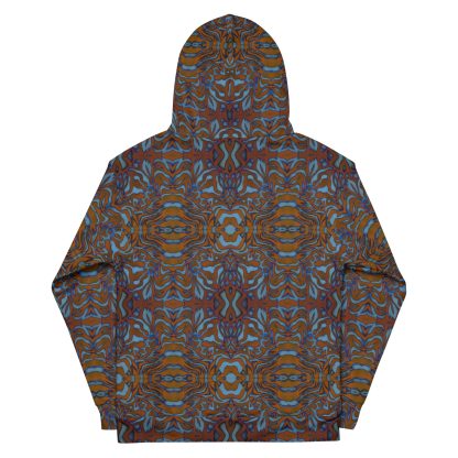 CAVIS Wunderpus Unisex Hoodie, Orange Blue Octopus Pattern Hooded Sweatshirt - Image 17