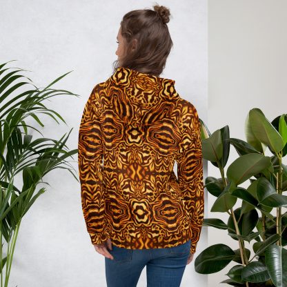 CAVIS Wunderpus Unisex Hoodie, Yellow Orange Octopus Pattern Hooded Sweatshirt - Image 5
