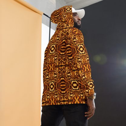 CAVIS Wunderpus Unisex Hoodie, Yellow Orange Octopus Pattern Hooded Sweatshirt - Image 7