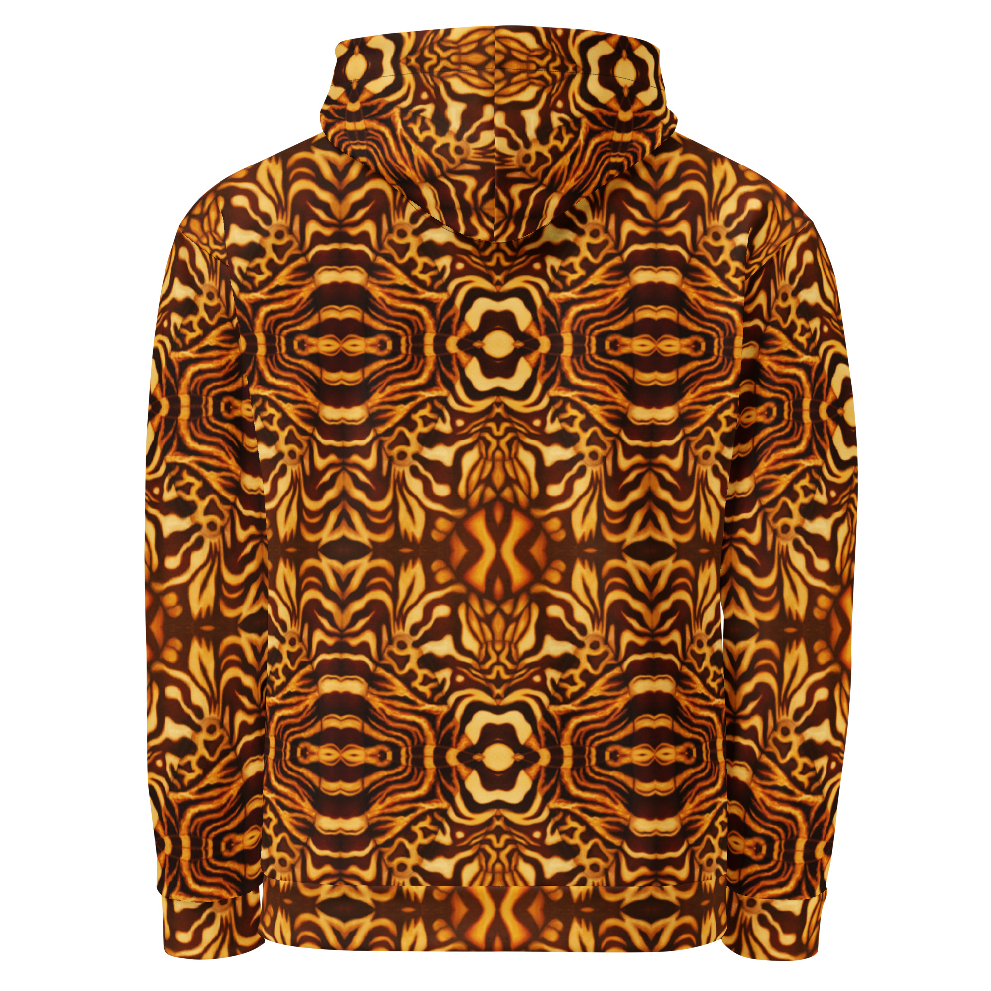 CAVIS Wunderpus Unisex Hoodie, Yellow Orange Octopus Pattern Hooded Sweatshirt - Image 12