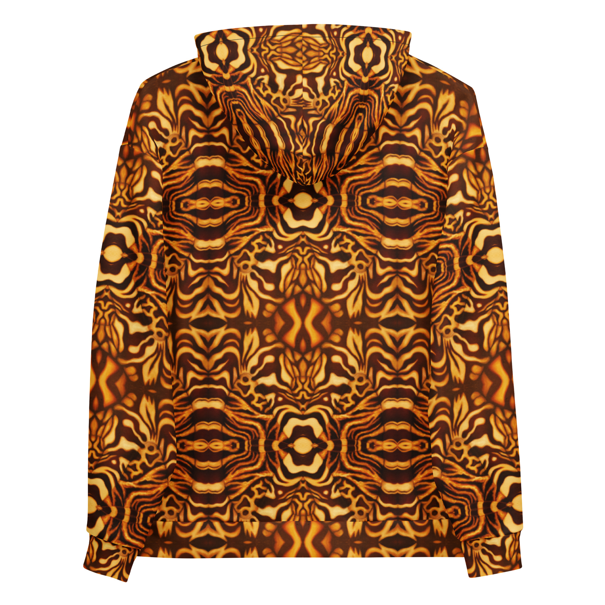 CAVIS Wunderpus Unisex Hoodie, Yellow Orange Octopus Pattern Hooded Sweatshirt - Image 15