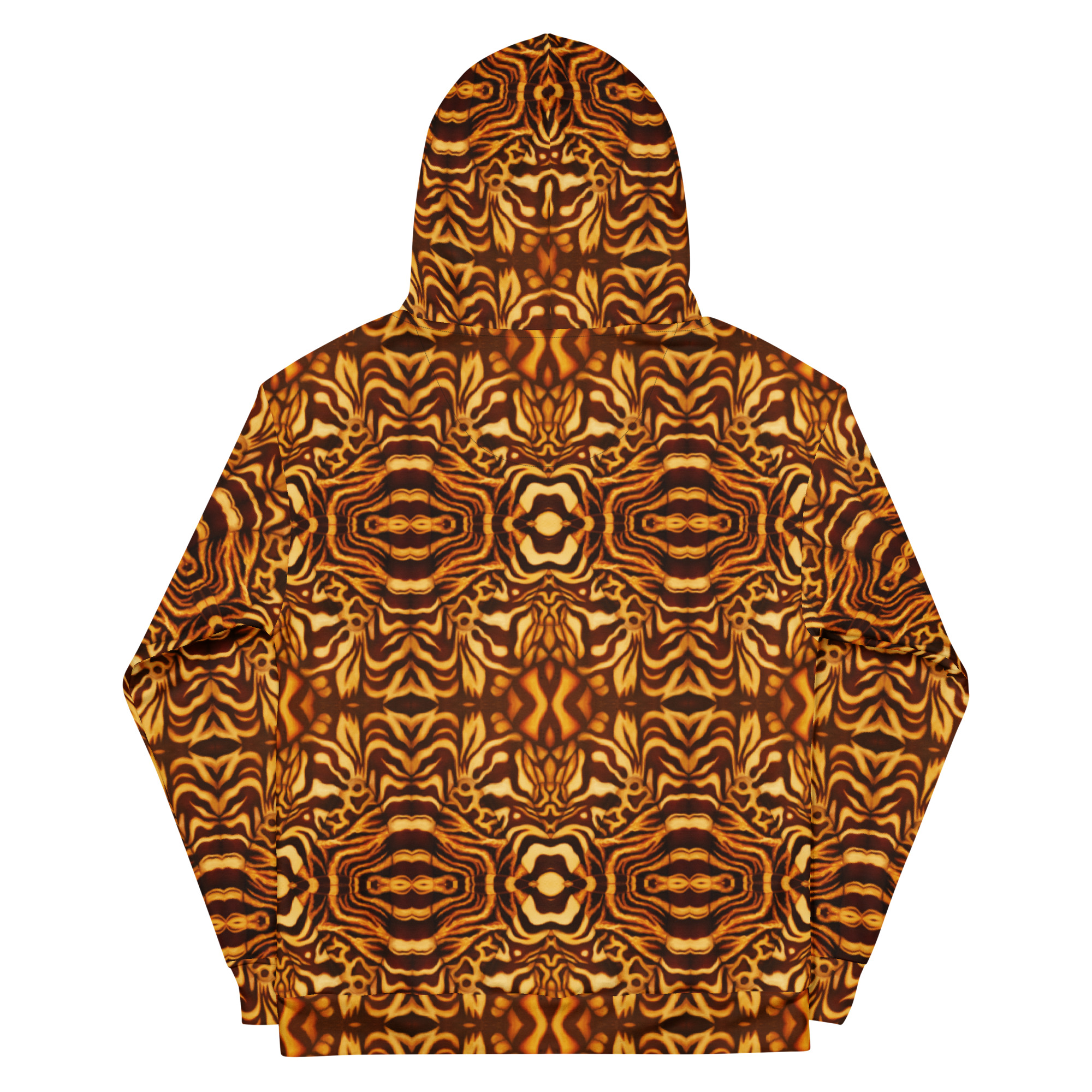 CAVIS Wunderpus Unisex Hoodie, Yellow Orange Octopus Pattern Hooded Sweatshirt - Image 19