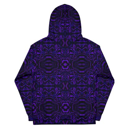 CAVIS Wunderpus Pattern Unisex Hoodie, Purple Black Octopus Pattern Hooded Sweatshirt - Image 20