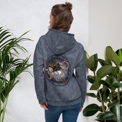 CAVIS a Steampunk Octopus Unisex Hoodie, Alternative Pullover Hooded Sweatshirt - Image 22
