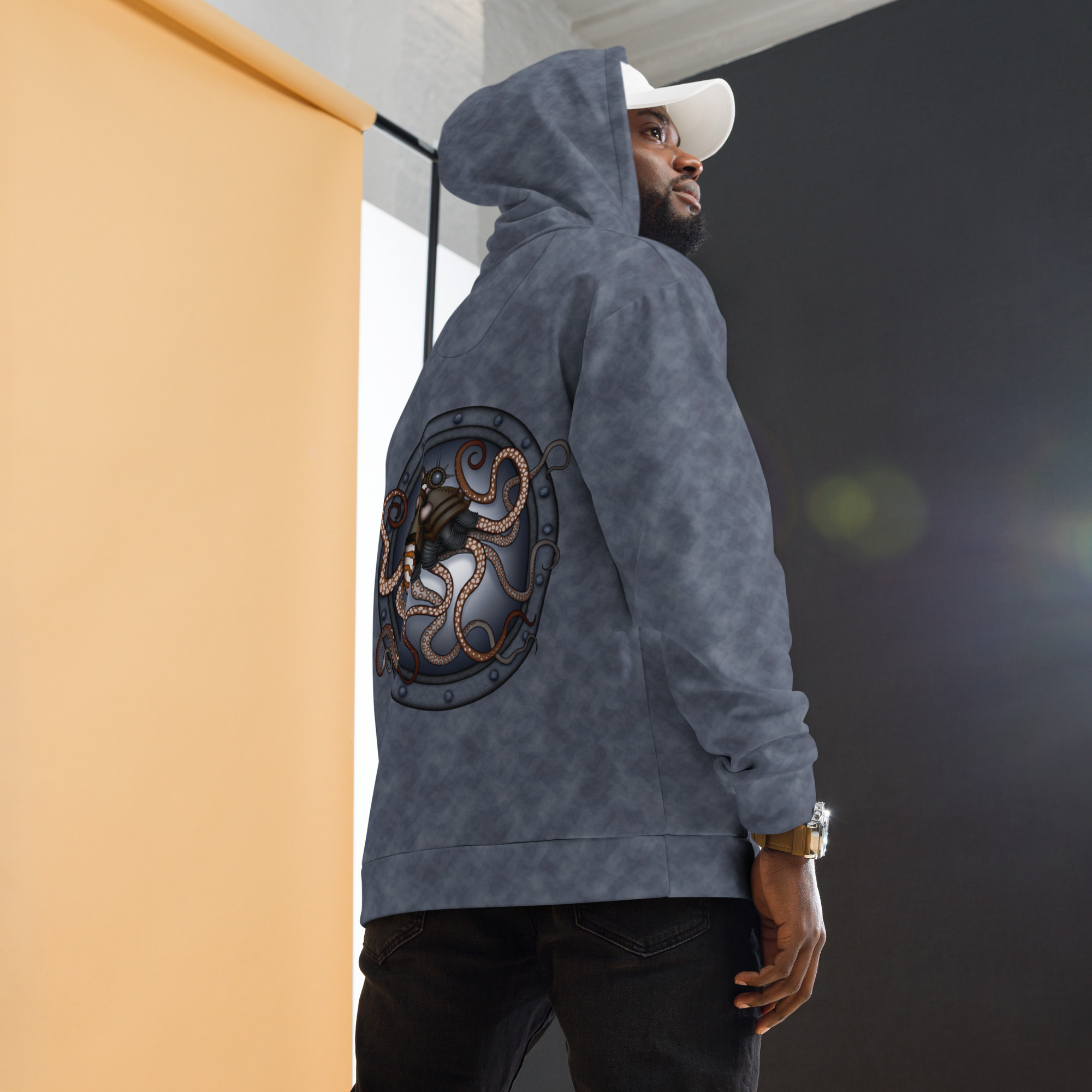 CAVIS a Steampunk Octopus Unisex Hoodie, Alternative Pullover Hooded Sweatshirt - Image 23