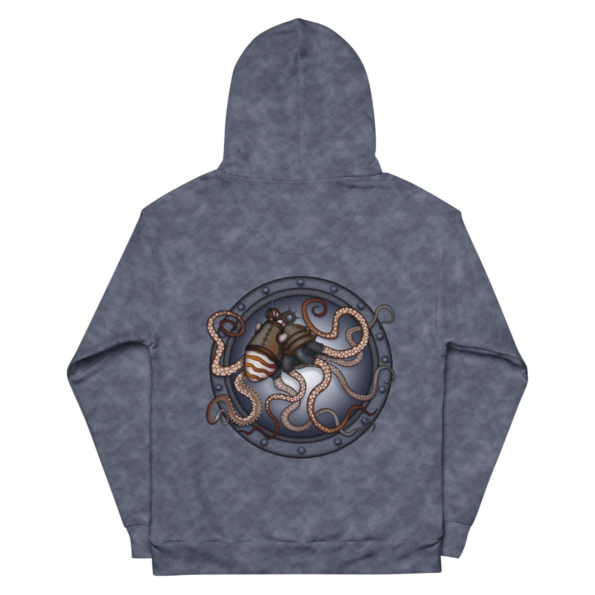 CAVIS a Steampunk Octopus Unisex Hoodie, Alternative Pullover Hooded Sweatshirt - Image 3