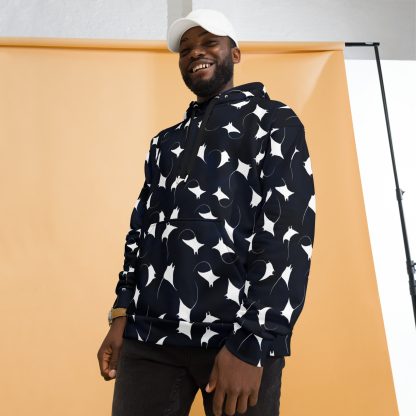 CAVIS Mobula Ray Unisex Hoodie, Alternative Devil Rays Goth Fashion Hooded Sweatshirt - Image 9