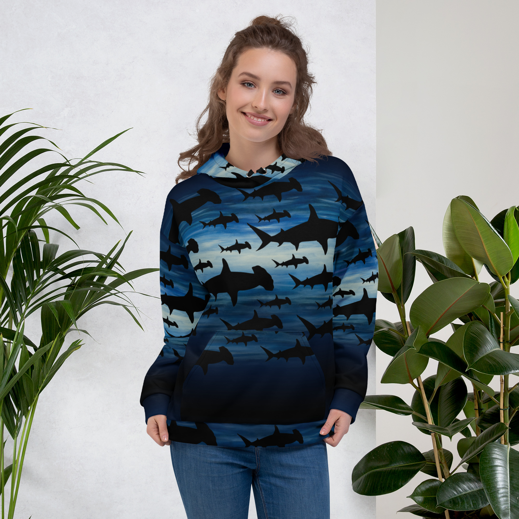 CAVIS Shark Pattern Hammerhead Unisex Hoodie - Image 18