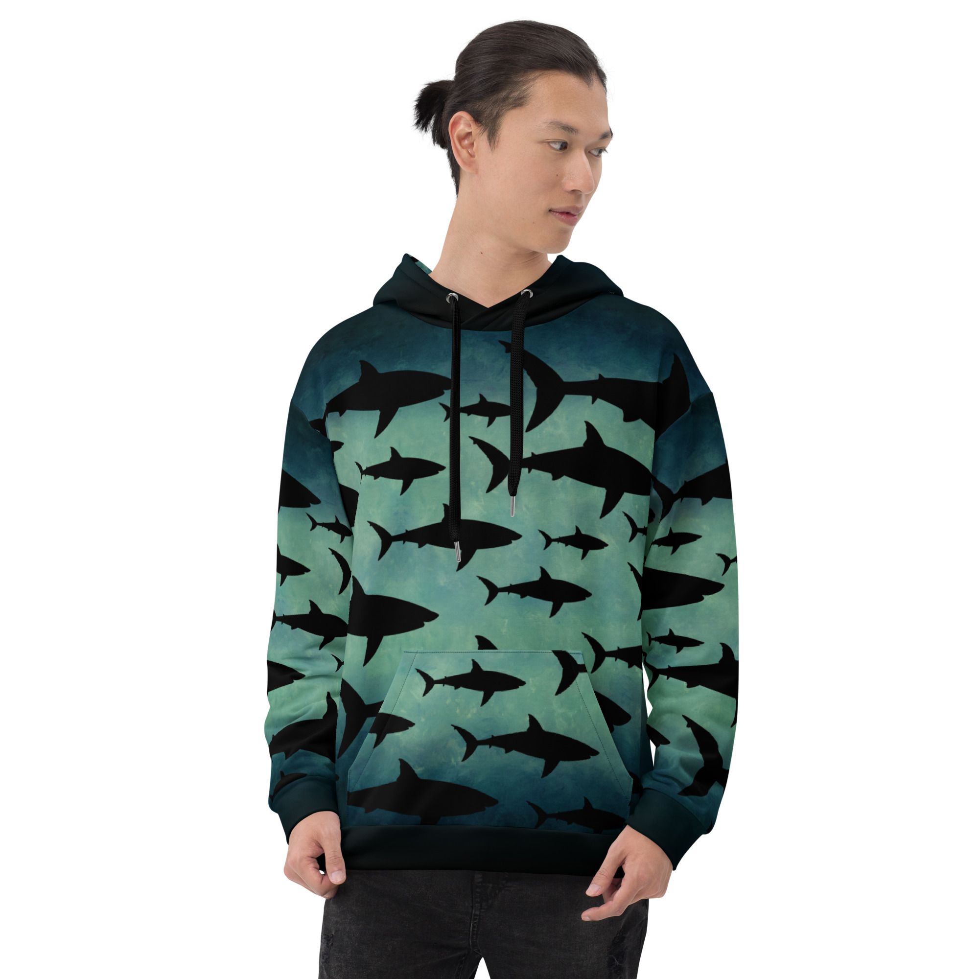CAVIS Shark Pattern Unisex Hoodie - Image 21